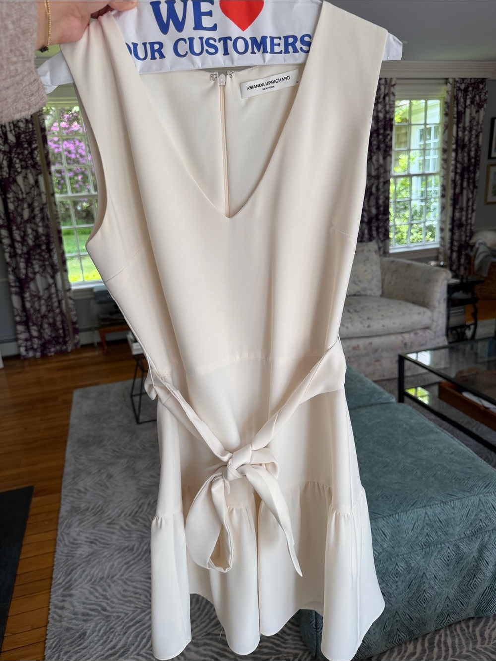 Amanda Uprichard Cream Mini Dress